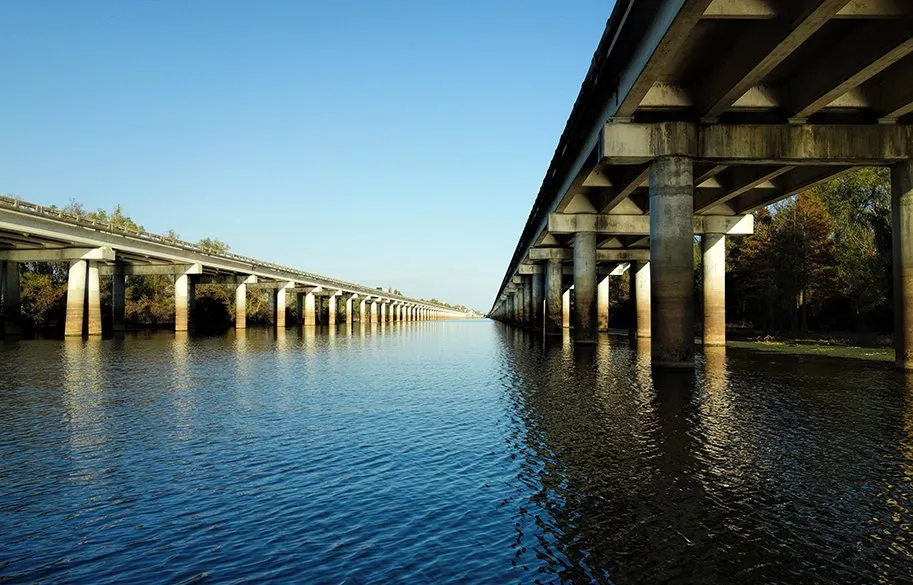 Maiores Pontes do Mundo: Ponte de Manchac Swamp.